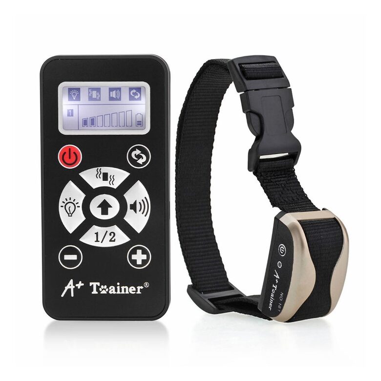 Suņu dresūras siksna ar skaņu un vibrācijas funkciju, lādējama